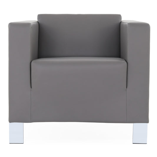 CLASSIC ARMCHAIR Armchair with a visible frame made of chrome | BN Office Solution