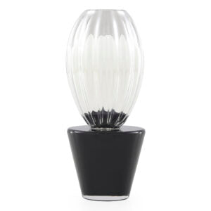 Arizona, Medium vase, black/clear silvered | Gaia Gino