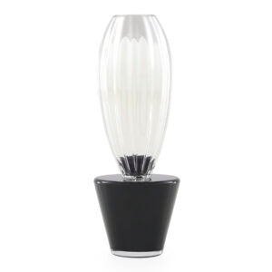 Arizona, Large vase, black/clear silvered | Gaia Gino