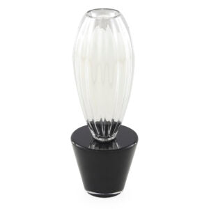 Arizona, Large vase, black/clear silvered | Gaia Gino