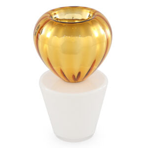 Small vase, opal/amber silvered | Gaia Gino