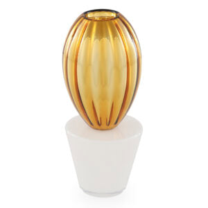 Arizona, Medium vase, opal/amber silvered | Gaia Gino