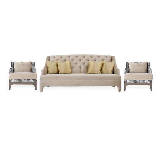 LAMARTINE 3 SEATER SOFA With Carson Arm chair (Set of 3) | JNL