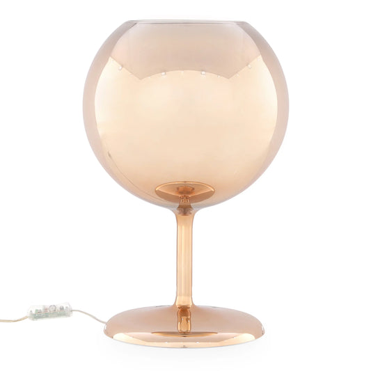 Glo Chromed Pink Gold Glass Table Lamp | Decorative Lighting