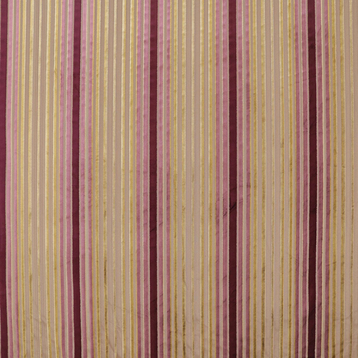 Striped Velvet Purple Gold Fabric