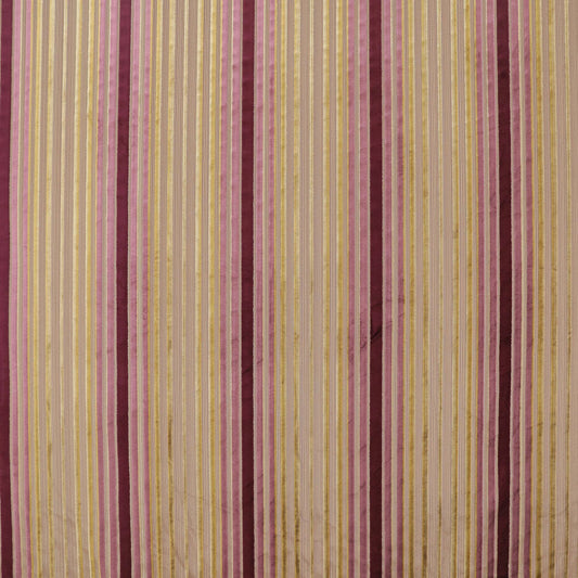 Striped Velvet Purple Gold Fabric