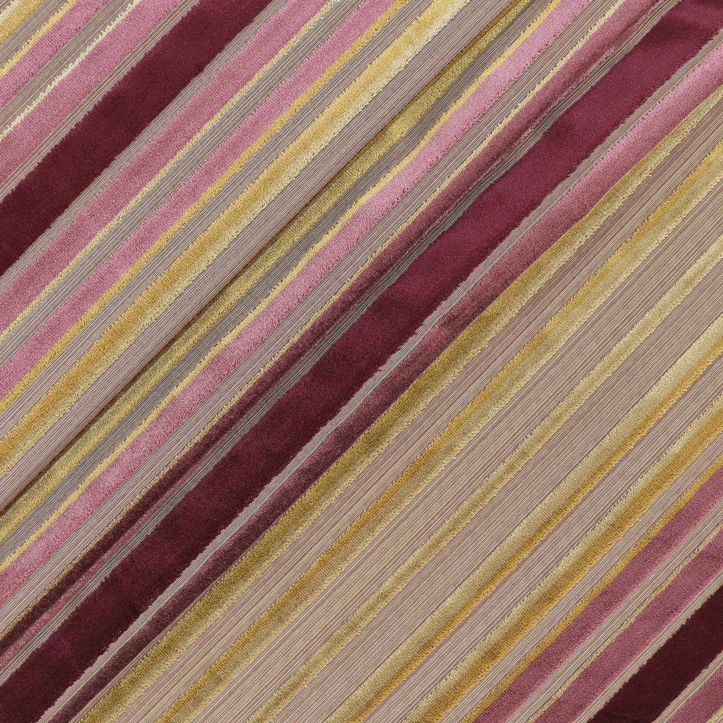 Striped Velvet Purple Gold Fabric