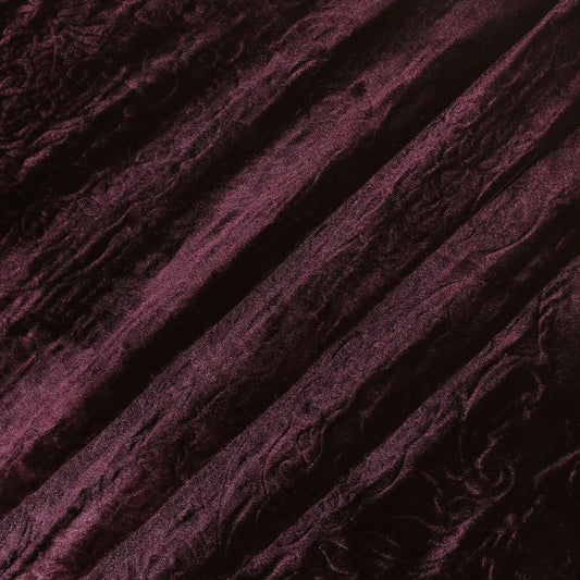 Jalamanc aubergine embossed velvet