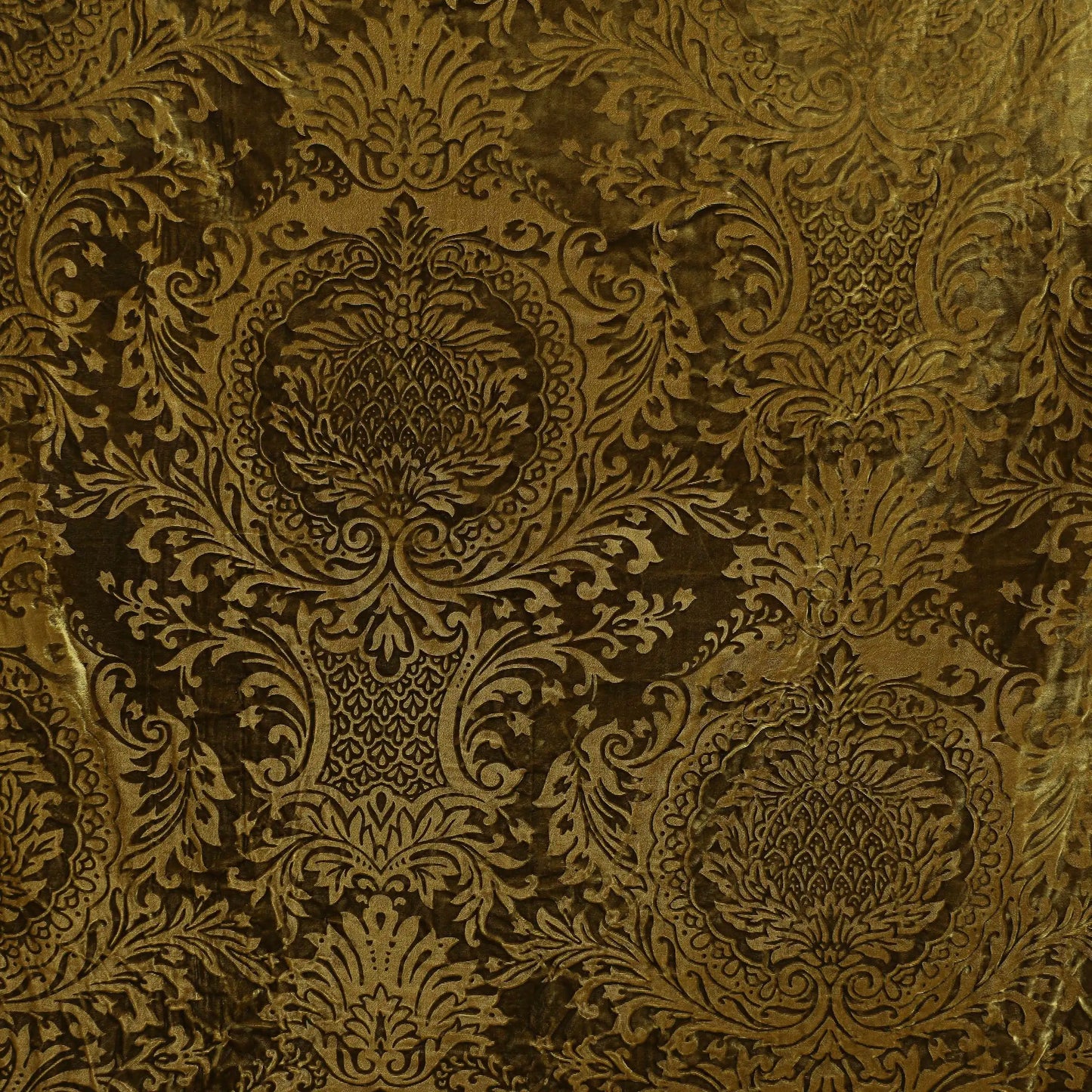 Kalico olive embossed velvet