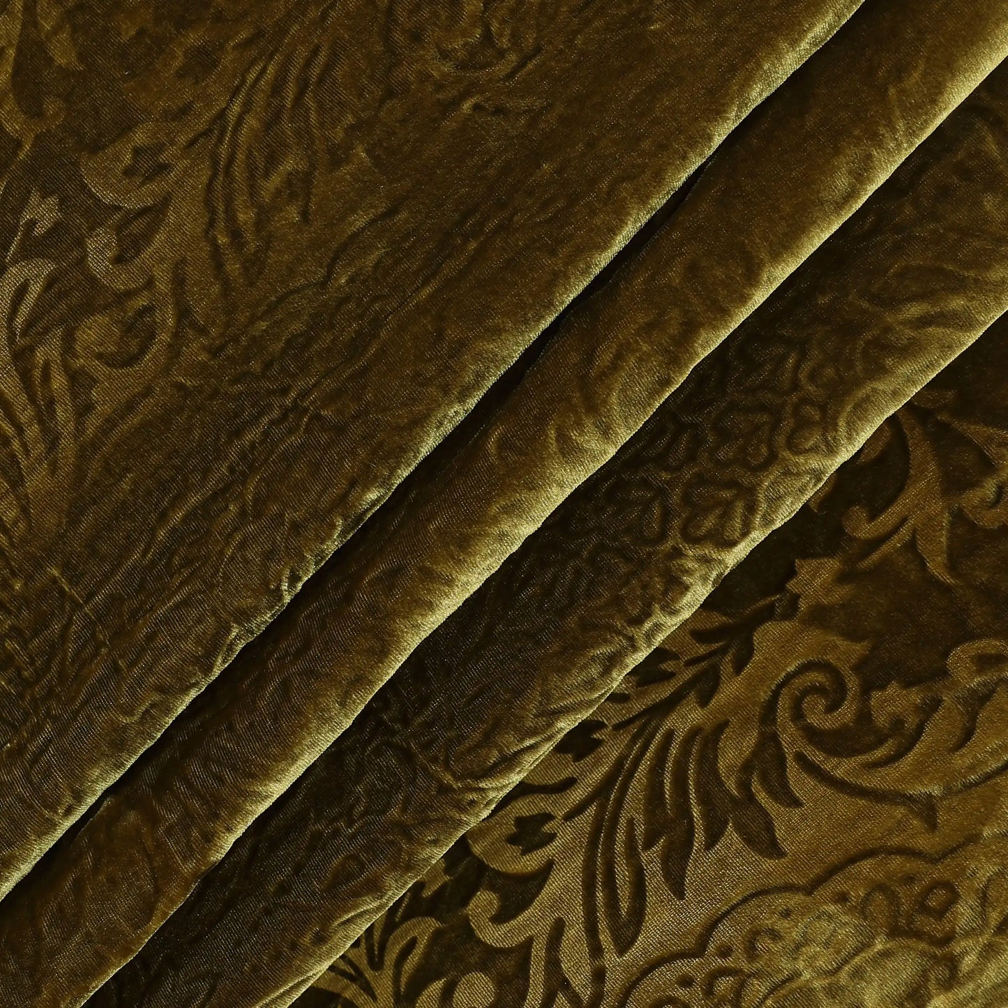 Kalico olive embossed velvet