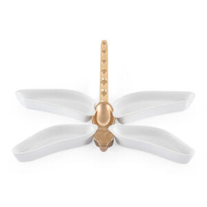 Libellula Tray Glossy Pink Gold And White Wings | Bosa