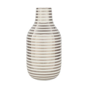 Strypy 1 . Vase, Nuclear White With Platinum Lines | Bosa