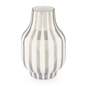 Strypy 2 . Vase, Nuclear White With Platinum Lines | Bosa