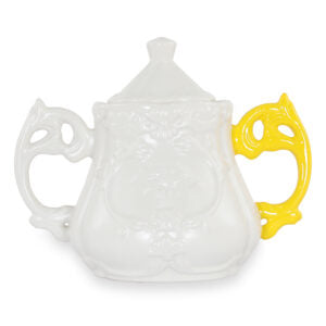 I-Wares Sugar Bowl in Porcelain Col. Handles-Yellow | Seletti