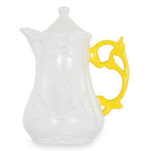 "I-Wares" Teapot In Porcelain Col. Handles - Yellow | Seletti