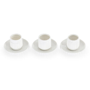 Porcelain Coffee Cups With Saucer Set Of 3 | Seletti