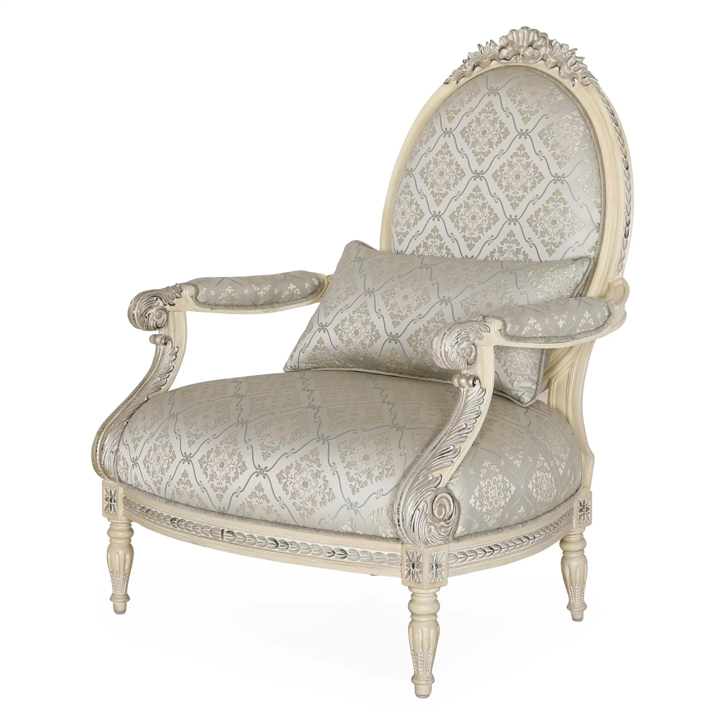 Rania Silver Chair | Living Room Chair