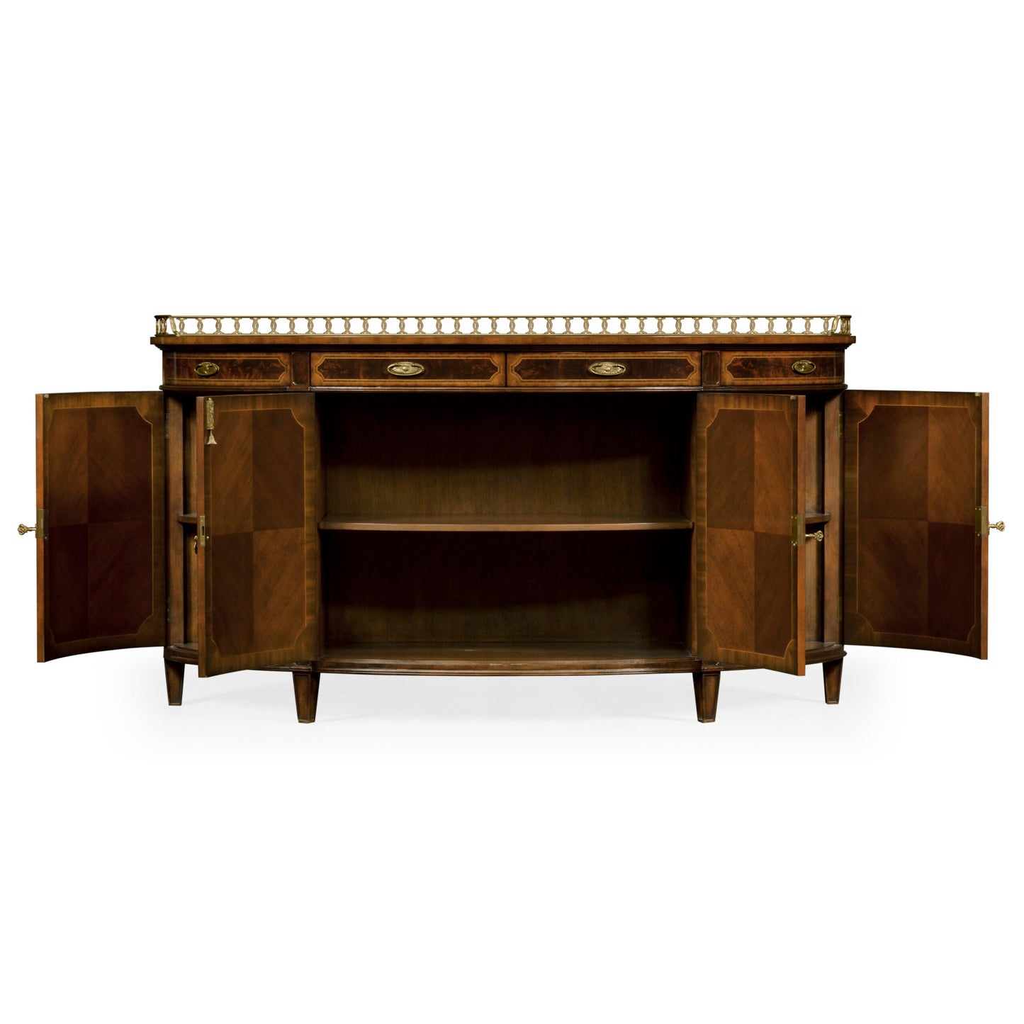 Large mahogany demilune side board | Jonathan Charles