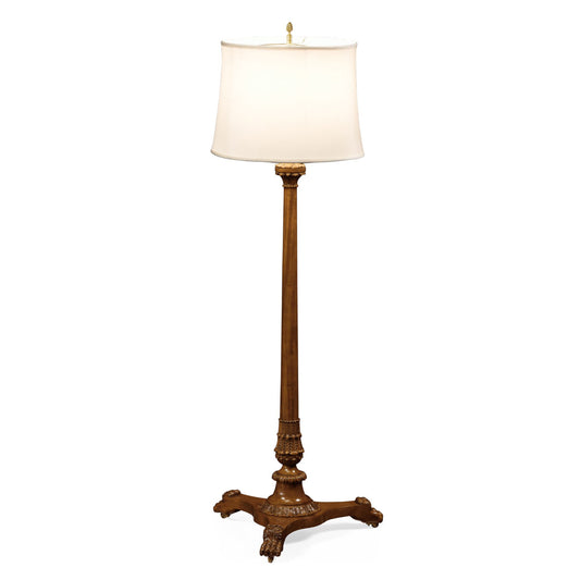 Neoclassical French Walnut Floor Lamp | Jonathan Charles