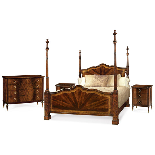 سرير كينج أمريكي بأربعة أعمدة من خشب الماهوجني | غرفة نوم
