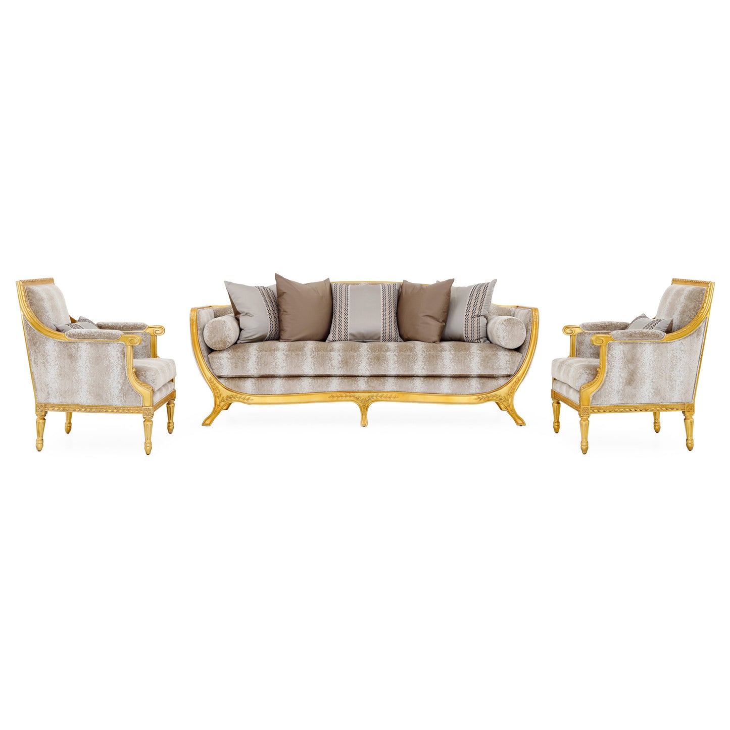 Gilded Empire Sofa set (Set of 3) | Jonathan Charles