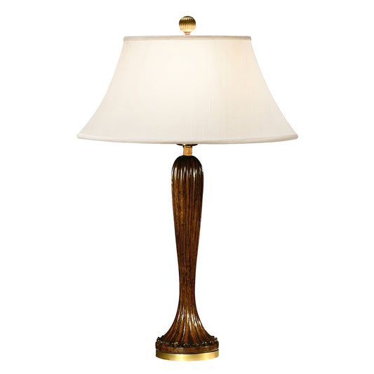 Mahogany fluted table lamp | Jonathan Charles