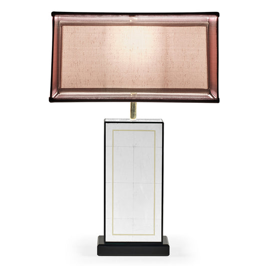 Rectangular Églomisé Table Lamp | Jonathan Charles