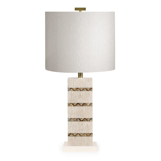 Herringbone Shell Inlaid Lamp | Decorative Lighting