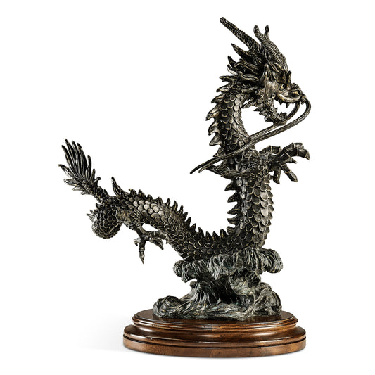 Dark Bronze Dragon Statue | Jonathan Charles