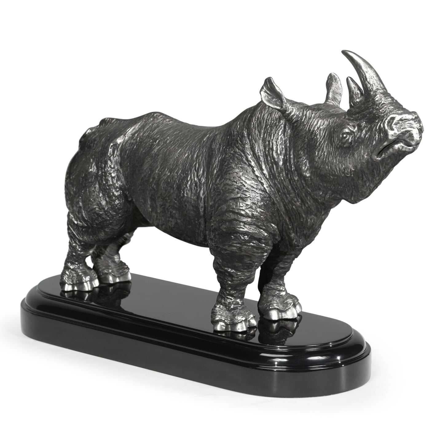 Antique Stainless Steel Rhino | Jonathan Charles