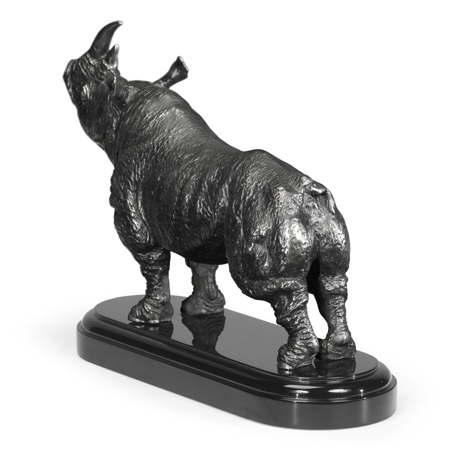 Antique Stainless Steel Rhino | Jonathan Charles