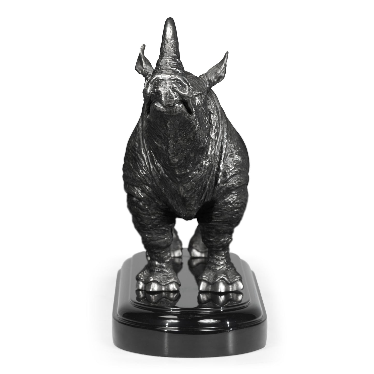 Antique Stainless Steel Rhino | Jonathan Charles