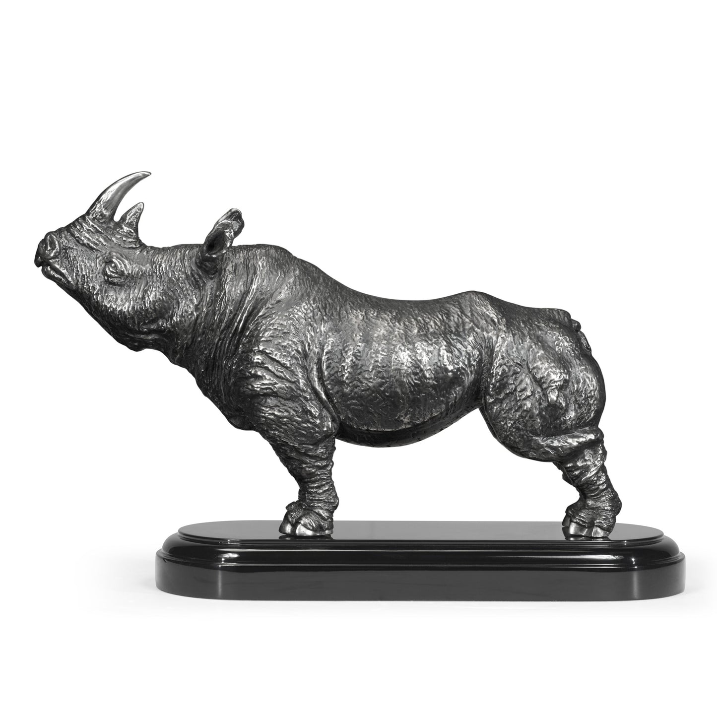 Antique Stainless Steel Rhino | Jonathan Charles