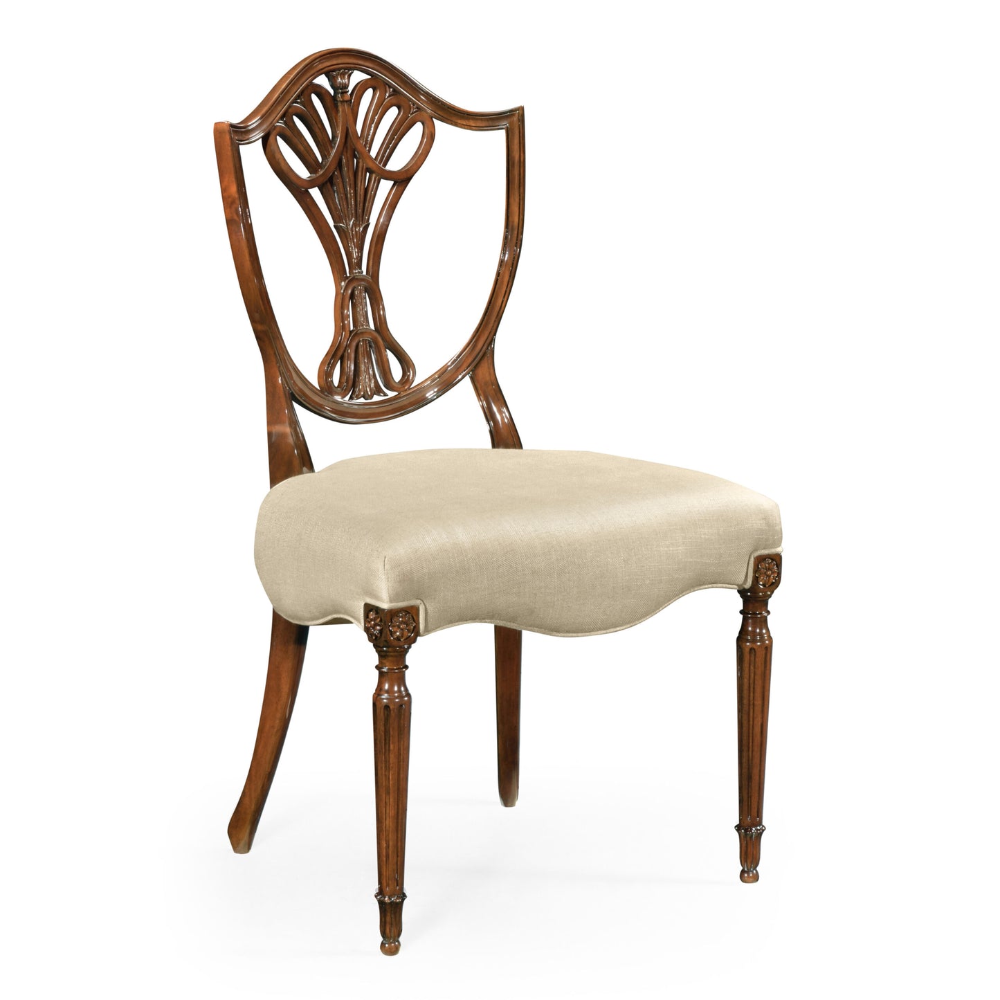 Sheraton Dining Side Chair with Shield Back in Mahogany High | Jonathan Charles