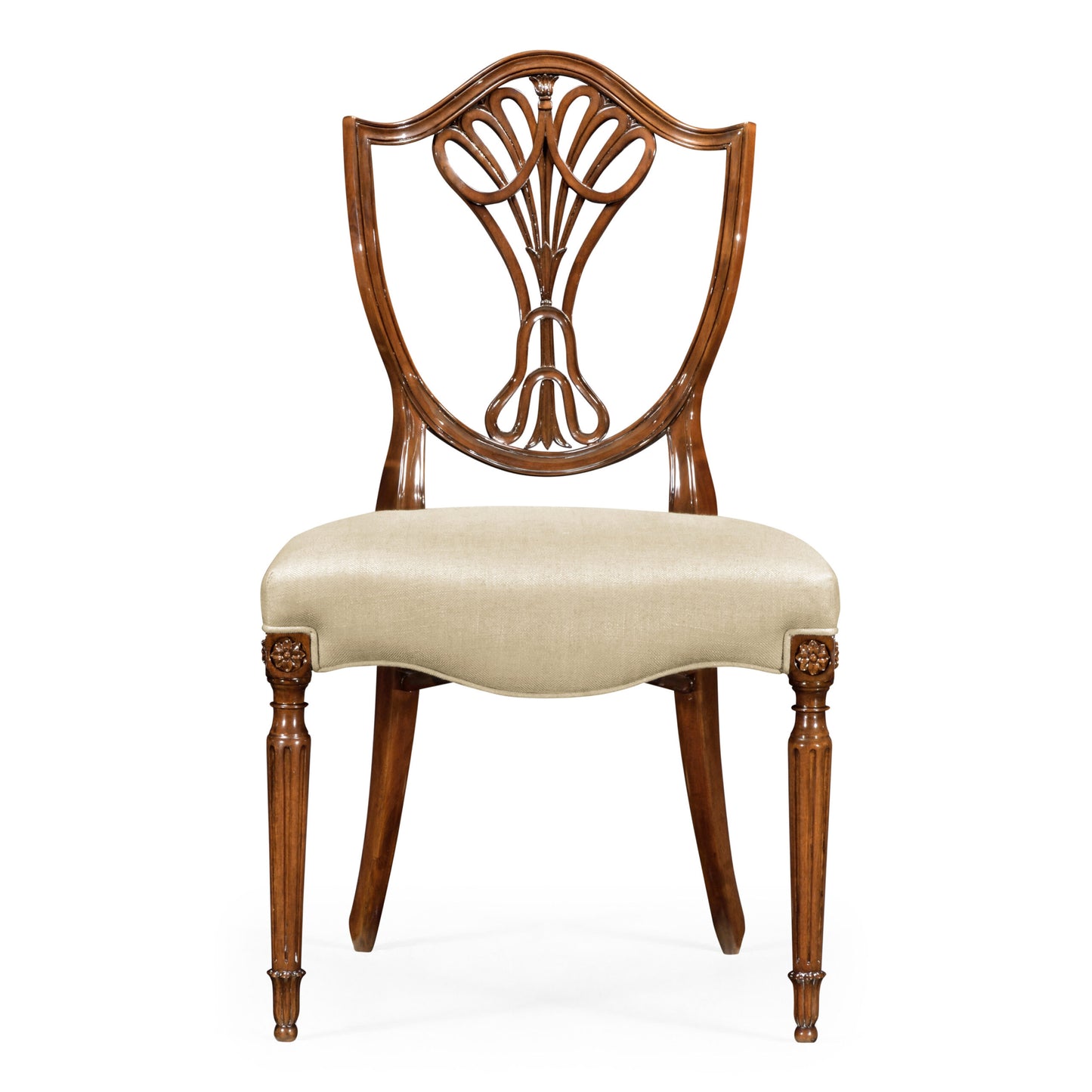 Sheraton Dining Side Chair with Shield Back in Mahogany High | Jonathan Charles