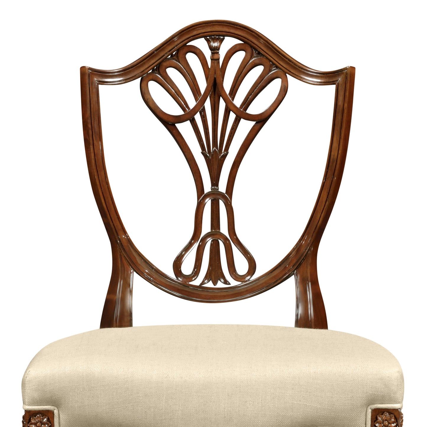 Sheraton Dining Side Chair with Shield Back in Mahogany High | Jonathan Charles